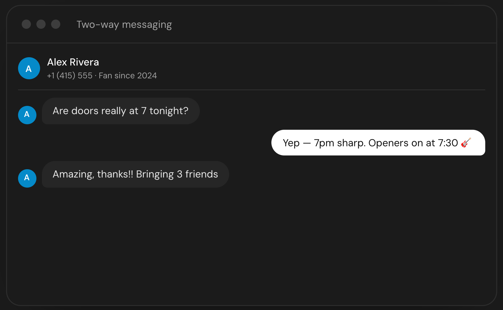 Introducing Two-Way Messaging: Turn Every Text Into a Conversation